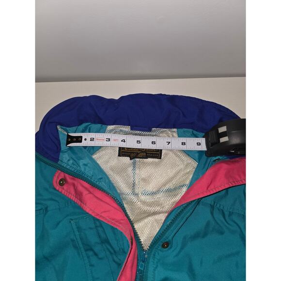 VTG 1990s Women's Small Eddie Bauer GoreTex Parka Windbreaker Jacket Blue Mesh - Picture 4 of 7
